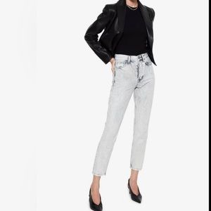 Anine Bing Gray Acid Wash Brenda Jeans